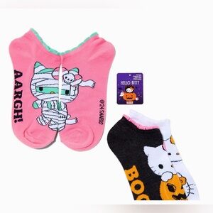 Hello Kitty Halloween No Show Socks - 3 Pack